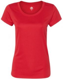 Yoga Clothing For You Women's Yoga Moisture Wicking Short Sleeve Red T Shirt Clothing