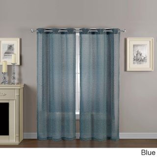 Victoria Classics Calverton 84 inch Sheer Grommet Curtain Panel Pair Blue Size 76 x 84