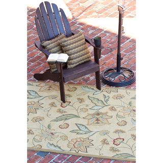 Hand hooked Shannon Transitional Floral Indoor/ Outdoor Area Rug (9 X 12)