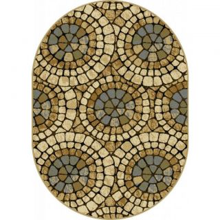 Lagoon Multi Oval Transitional Area Rug