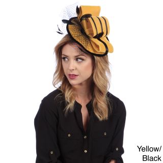 Swan Hat Swan Womens Two tone Velvet Fascinator Yellow Size One Size Fits Most