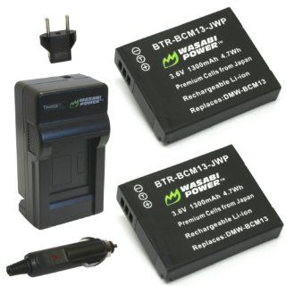 Wasabi Power Battery (2 Pack) and Charger for Panasonic DMW BCM13, DMW BCM13PP and Panasonic Lumix DMC FT5, DMC LZ40, DMC TS5, DMC TZ37, DMC TZ40, DMC TZ41, DMC TZ55, DMC TZ60, DMC ZS27, DMC ZS30, DMC ZS35, DMC ZS40  Digital Camera Batteries  Camera &