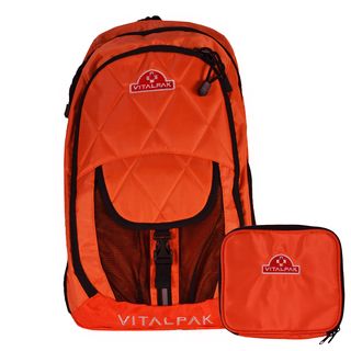 Vitalpak Medical Backpack With Removable Snap in Essentials Kit (orange)