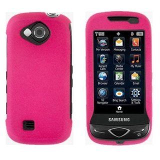 Hot Pink Rubberized Protector Case for Samsung Reality SCH U820 Cell Phones & Accessories