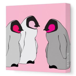 Avalisa Animal   Baby Penguins Stretched Wall Art Baby Penguins
