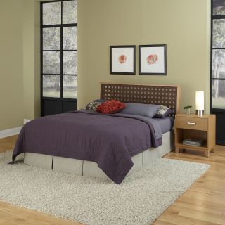 Home Styles The Rave King/ California King Headboard And Night Stand Oak Size King