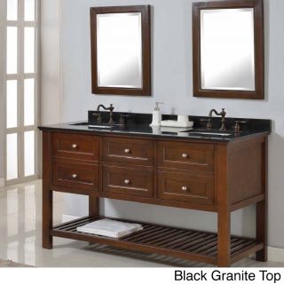 Direct Vanity Sink Mission Spa Dark Brown 60 inch Double Vanity Sink Cabinet Black Size Double Vanities