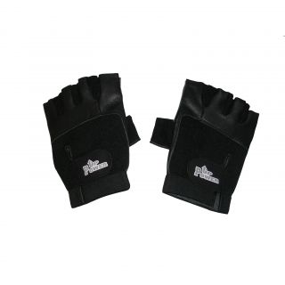 Power Up Weightlifter Fingerless Leather Gloves