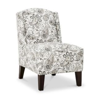 Upholstered Chair Threshold Wingback Chair   Black & White Paisley