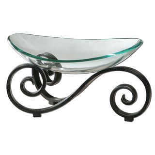 Arla Clear Glass Bowl And Black Stand