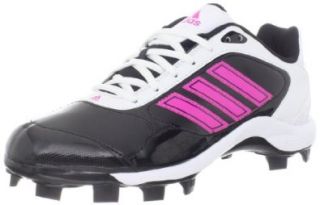 adidas Women's Monica Tpu 2 Softball Cleat,Black/Intense Pink/Running White,5 M US Shoes