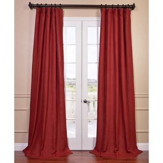 Tango Red French Linen Lined Curtain Panel