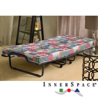 Innerspace 4 inch Twin Guest Folding Bed With Metal Frame And Reversible Memory Foam Mattress