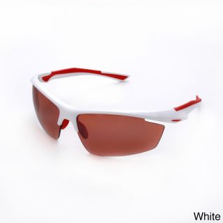 Hot Optix Hot Optix Mens Sport Wrap Sunglasses White Size Large