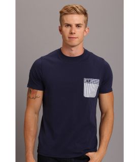Fred Perry Pattern Pocket T Shirt Mens Short Sleeve Pullover (Navy)