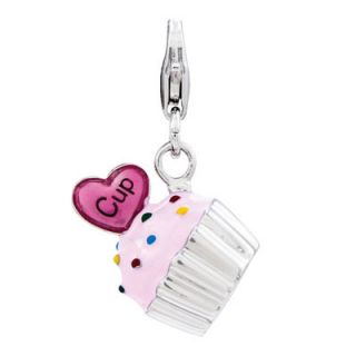 enamel pink cupcake charm in sterling silver $ 40 00 add to bag send a