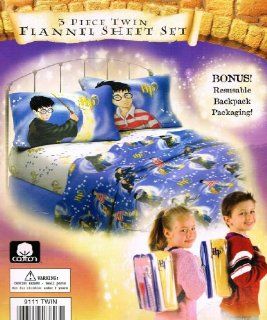 Harry Potter Sorcerer's Stone Twin Flannel Sheet Set + Bonus Backpack   Bedding Collections