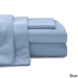 Baltic Linen 100 percent Cotton Luxury Jersey Sheet Set Blue Size Full