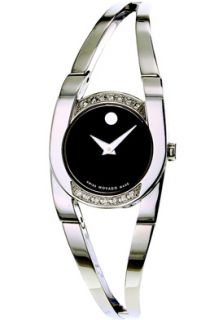Movado 606395  Watches,Womens Museum Black Dial Stainless Steel, Casual Movado Quartz Watches