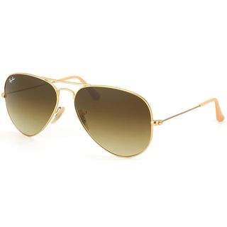 Ray Ban Unisex Rb 3025 112/85 Matte Gold Metal Aviator Sunglasses
