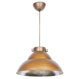 Ajo Hammered Nickel And Bronze 1 light Dome Pendant