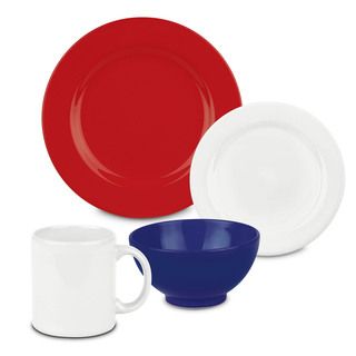 Waechtersbach Fun Factory Red White And Blue Dinnerware 16 piece Place Setting (service For 4)