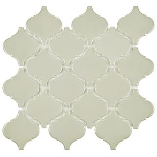Somertile 9.75x10.75 inch Victorian Morocco Glossy Grey Porcelain Mosaic Tile (pack Of 10)