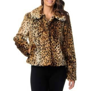 Excelled Womens Animal Print Jacket