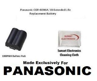 Extended Life Replacement Battery Pack For The Panasonic CGR S006A/1B 1000MAH for Panasonic Lumix DMC FZ30 DMC FZ35 DMC FZ38 DMC FZ50 DMC FZ7 DMC FZ8 DMC FZ28 DMC FZ18 + SSE Cleaning Cloth  Digital Camera Batteries  Camera & Photo