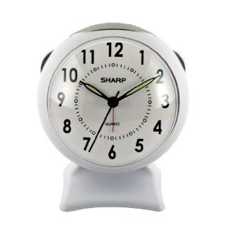 Sharp SPC820B Quartz Analog Alarm Clock (White) Electronics