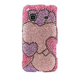 Icella FS SAM820 JH01 Heart Jewel Snap On Samsung Prevail M820 Cell Phones & Accessories