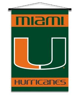 NCAA Miami Hurricanes Indoor Banner Scroll  Wall Banners  Sports & Outdoors