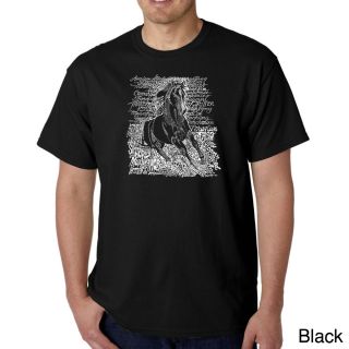 Los Angeles Pop Art Mens Horse Breeds T shirt