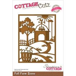 Cottagecutz Elites Die 3.5 X4.5   Fall Farm Scene