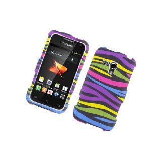Samsung Galaxy Rush M830 SPH M830 Black Rainbow Zebra Stripe Cover Case Cell Phones & Accessories