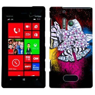 Nokia Lumia 928 Butterfly Paradise on Black Case Cell Phones & Accessories