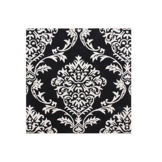 Alliyah Handmade Black Medallion New Zealand Blend Wool Rug (6 X 6)