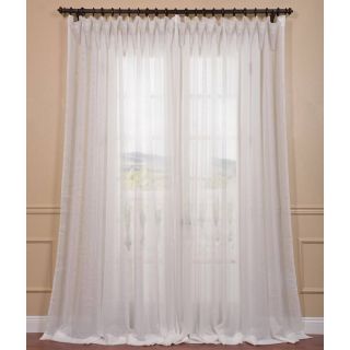 Signature Off White Extra Wide Double Layer Sheer Curtain Panel