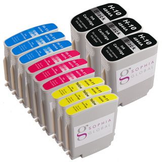 Sophia Global Compatible Ink Cartridge Replacement For Hp 10 And Hp 11 (3 Black, 3 Cyan, 3 Magenta, 3 Yellow)