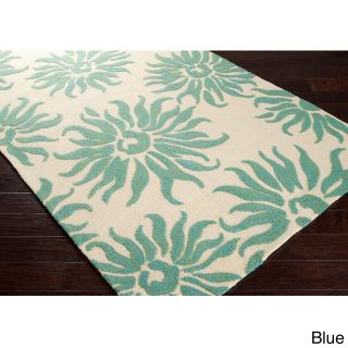 Hand hooked Salma Transitional Floral Indoor/ Outdoor Area Rug (8 X 106)