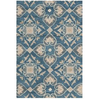 Safavieh Handmade Wyndham Blue/ Grey Wool Rug (2 X 3)