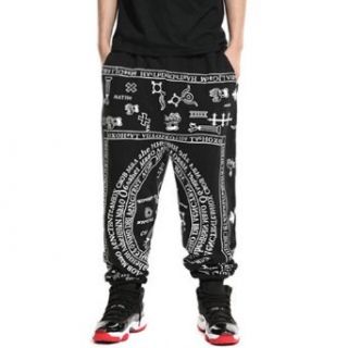Zero Men's Top Fasthion Hipster Geometric Religious Tattoo Casual Harem Pants Clothing