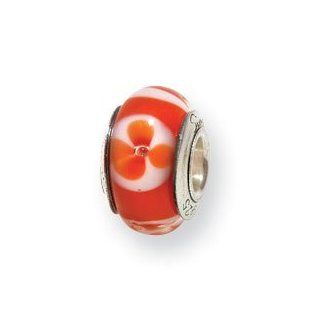 Sterling Silver Reflections Kids Red Murano Glass Bead QRS840 Jewelry