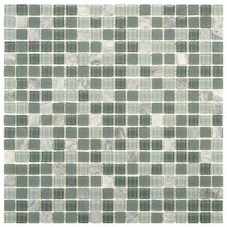 Somertile 11.75x11.75 View Mini Fortress Glass And Stone Mosaic Tile (pack Of 16)