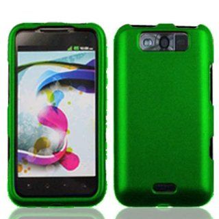 LG Connect 4G / MS840 / LS840 / Viper Slim Rubberized Protective Snap On Hard Cover Case   Green Cell Phones & Accessories