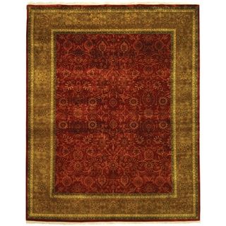 Safavieh Hand knotted Ganges River Rust/ Green Wool Rug (6 X 9)