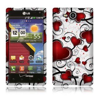 LG Lucid 4G VS840 Falling Sacred Heart Rubberized Cover Cell Phones & Accessories