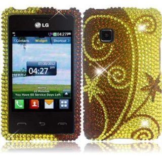 For LG 840G LG840G Full Diamond Bling Cover Case Elegant Swirl Accessory Cell Phones & Accessories