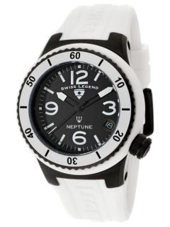 Womens Neptune Casual Black & White Watch by Swiss Legend Watches