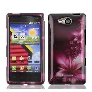 For Verizon LG Lucid 4G Vs840 Accessory   Purple Daisy Design Hard Case Proctor Cover + Lf Stylus Pen Cell Phones & Accessories